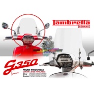 LAMBRETTA G350 WINDSHIELD 25CM - 39CM VISOR FRONT LAMBRETTA G350 SCOOTER WINDSHIELD CLEAR SMOKE