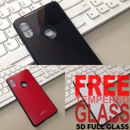 Xiaomi Redmi Note 5 Pro Solid Color Tempered Glass Soft Hard Case