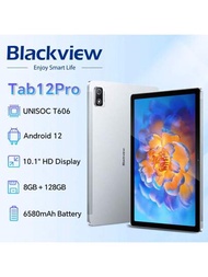 Blackview Tab 12 Pro 10.1英寸 Fhd+ 屏幕 Android 12 平板電腦,14gb（8+6擴展）+128gb（可擴展至1tb）widevine L1,6580mah 電池,雙卡雙待4g Lte+wifi,13mp+10mp 相機,雙盒立體聲喇叭,英國版 Gps