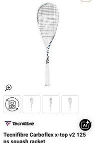 Tecnifibre Carboflex x-top v2 125 壁球拍