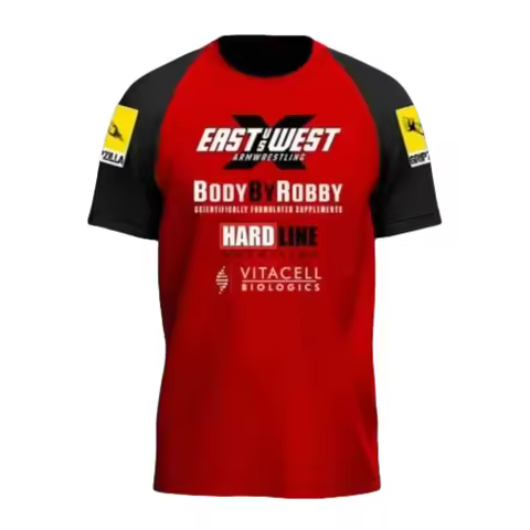East Vs West 10-15 Devon Larratt Arm Wrestling Jersey Team Wrist Enthusiasts Training Fitness Game-d