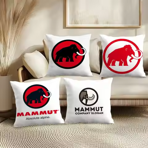 Logo M-MAMMUT Cushion Cover Soft Plush Throw Pillow Cover | Double-Sided Printed Cushion Case | Cozy
