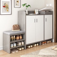 Shoe Cabinet With Seat Multifunctional Shoe Rack With Door Entrance Bench Home Shoe Bench Wood Shoe Cabinet Rack Household