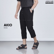 Latest Afkar Casual Sirwal Pants Men's T-Shirt 7/8 Pants Akio