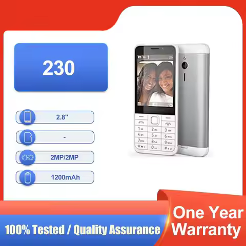 Original Unlocked 230 Dual SIM 16MB RAM 2.8" 2MP Camera MP4 Bluetooth 1200mAh Fast Shipping Mobile P