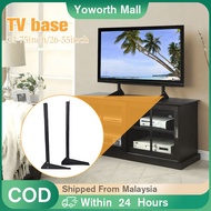 Black Universal Tv Stand Tabletop For 32-75inch/32-75inch Lcd Flat Screen Tv / Height Adjustable Har
