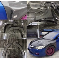 (NEW) CARBON FIBER WIDE FENDER FEELS HONDA CIVIC FD2R
