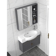 ‍🚢Small Apartment Alumimum Bathroom Cabinet Combination Small Mini Corner Basin Sink Balcony Bathroom Washbasin