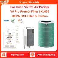 For Kurin V5 Pro / KJ600 Air Purifier True HEPA & Activated Carbon Replacement Filter