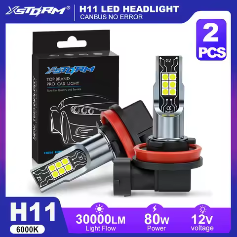XSTORM 1/2 PCS H11 LED Fog Headlights Bulbs Canbus No Error 9005 HB3 9006 HB4 H7 H4 LED Lights Bulbs