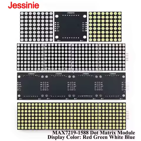 MAX7219 MAX7219-1588 Dot Matrix LED Digital Tube 8*8 Dot Matrix Module Display Red Green White Blue 