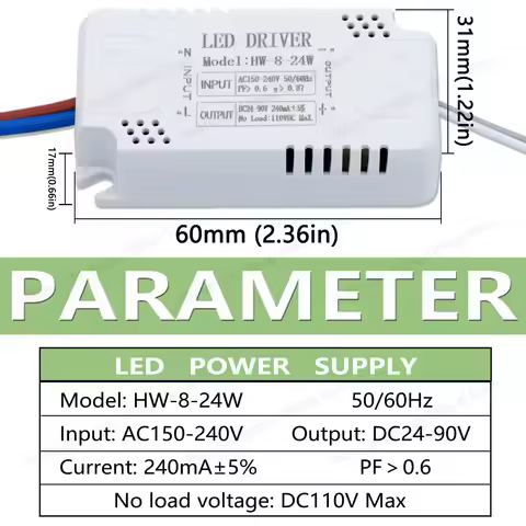 LED Driver 240mA 8-24w 24-40w 40-60w 60-80w LED Constant Current Driver Power Unit Supply LED Transf
