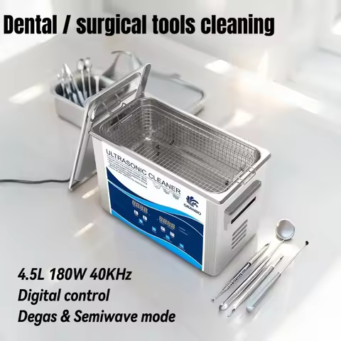 Granbo 40KHz Ultrasonic Cleaner 4.5L 180W Ultrasonic Cleaning Machine With Degas Heater Semiwave for