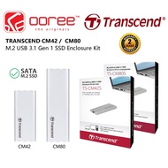 TRANSCEND CM42 (TS-CM42S) / CM80 (TS-CM80S) M.2 SATA III SSD SOLID STATE DRIVE ENCLOSURE KIT WITH US