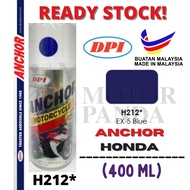 ANCHOR MOTORCYCLE SERIES H212* H212 400ML CAN SPRAY PAINT CAT SPRAY TIN HONDA EX5 BLUE BIRU 100% ORI