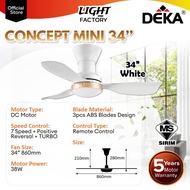 🔥NEW🔥DEKA CONCEPT MINI Fan 34" 42" 22" Baby Fan 16 Speed Remote Control Ceiling Fan with Light DC Mo