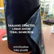 1 ROLL PLASTIK PE COR UV KOLAM  HITAM TEBAL 04