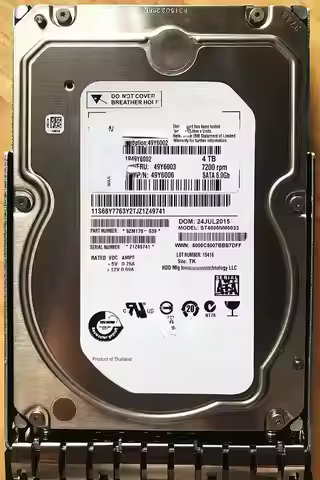 For IBM X3650M5 49Y6002 49Y6003 4TB 7.2K rpm SATA 6.0Gb 3.5 HDD