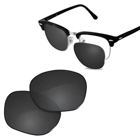 Glintbay New Performance Polarized Replacement Lenses for Ray-Ban RB3016-49 Clubmaster Sunglasses - 