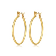 TY Jewelry Us 10k Gold Hypoallergenic Hoop Earring Plain Lady Loop Earrings