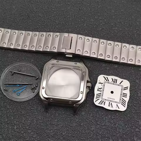 Tripods 35.1mm Women C Watch Case for 8215 8200 2813 Movement HILEGU HL00101508 Set 904L Stainless S