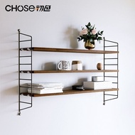 Iron Wall Shelf Punching Wall-Mounted Wall Storage Decoration Shelf Bulkhead Wall Mount Shelf Wall-Mounted Bookshelf/Minimalist Wall Shelf Shelves Bookshelf Home Room Decor