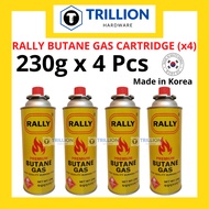 [Ready Stock] RALLY Liquefied Butane Gas x4 Catridge Gas Tin Gas Dapur Gas Torch Gas Steamboat MADE 
