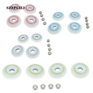 Perfeclan 4 Pieces LED Lights Flashing Inline Roller Skate Wheels 72mm 76mm 80mm White Red Green Blu