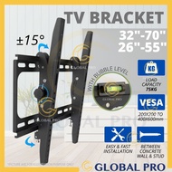 Global Pro 26”-55”  Fixed Wall Mounted Bracket tv's Flat Screens, LED, Plasma or LCD Displays Full Set With Screws {26 INCH-55 INCH}