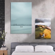 Scenery Wall Painting with Frame Canvas Painting Nice Room Decoration Wall Art Lukisan Pemandangan