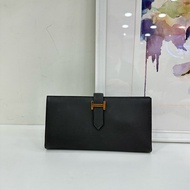 Hermes bearn 長版皮夾 8F錫器灰金扣 W刻