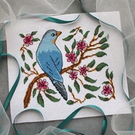 十字繡圖案樹枝上的雀，十字繡圖案 PDF