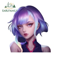 EARLFAMILY 13cm x 12.1cm Cyberpunk Edgerunners Car Sticker Funny Occlusion Scratch Trolley SUV Helme