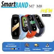 COD Smart Watch SmartBand M7 M8 Jam TanganPintar Original Anti Air IP67 Asisten Olahraga Dan Kesehatan Smartwatch Pria Jam Tangan Anak Wanita Mi Heart Rate Blood Pressure Fitness Tracker Fashion Compatible for Iphone Xiaomi Samsung