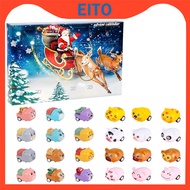 JJRC Advent Calendar 2023, Christmas Countdown Calendar with 24 Surprise Animal Toy Cars, 24 Day Kids Advent Calendars Pull Back Cars Toys for 1 2 3 4 5 Year Old Gifts for Boys Girls Toddlers