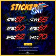 Sticker Spec 57 60 62 65 67 70