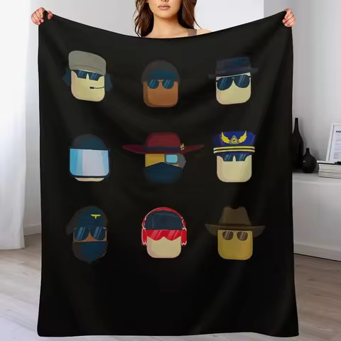 Tower Defense Simulator Throw Blanket Plush Large Soft Blankets for Couch Gaming Nights Cozy Decor H