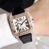 Cartier Cartier Women's Watch Santos Gold Back Diamond Automatic Mechanical Ladies Watch Wrist Watch