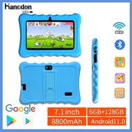 【รับประกัน 1 ป】2024 ใหม่ Hancdon F08 7.1นิ้ว แท็บเล็ตสำหรับเด็ก RAM 6GB ROM128GB Kids Tablet Android 11.0 แท็บเล็ต IPS HD WiFi 8800mAh บลูทู ธ แท็บเล็ตการเรียนรู้สำหรับเด็ก 13MP+26MP แท็บเล็ตราคาถูกล่าสุด แถมฟรีเคส ต้นฉบับและเป็นของแท้ 100%