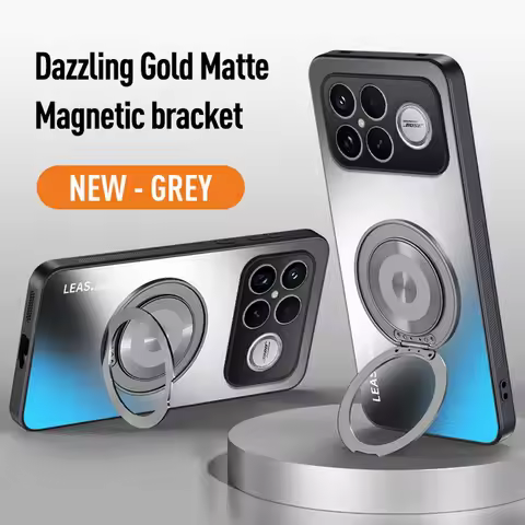 AG Matte Back Panel Metal Magnetic Bracket Case For Poco F8 Ultra F8 Pro F7 X7 Pro M7 F6 X6 Pro M6 F