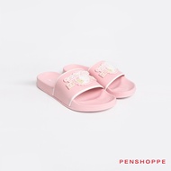 Penshoppe ️Hello Kitty Embossed One Band Slides For Women Flip Flops For Women