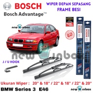 Bmw E46 Car Front Wiper A Pair Of BOSCH ADVANTAGE 20" & 18"/22" & 18"/22" & 20" ORIGINAL