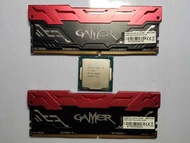 i3 9100F CPU WITH 2 PCS of GAMMAR  DDR4 8GB 2400 C16  (TOTAL 16GB) RGB GAMMING RAM