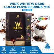 Wink White W Dark Cocoa No Sugar L-Carnitine Chocolate Powder Drink Mix 75g x 1pc