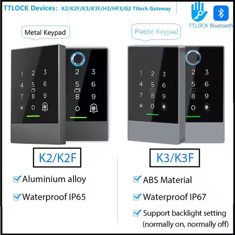 Waterproof RFID IC Bluetooth TTLOCK Keypad App Unlock Door Opener TT Lock Devices for Access Control