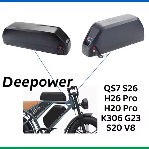 Deepower QS7 S26 H26 Pro H20 Pro K306 G23 S20 V8 Ebike 48V 20Ah 25Ah 30Ah Downtube Battery for 500W 