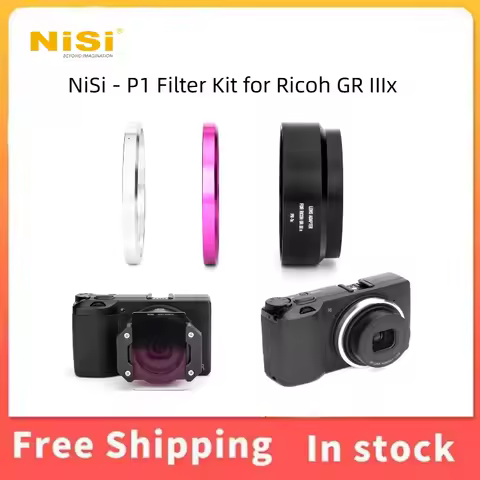 Complete NiSi P1 Square Filter Kit for Ricoh GR IIIx, 49mm Adapter Ring, Soft & Medium GND8 3-Stop,