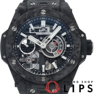 宇舶錶 Big Bang MECA-10 磨砂碳纖維 42mm BIG BANG MECA-10 磨砂碳纖維 444.QN.1170.NR 錶盒、保固卡、碳纖維/橡膠錶帶、男士腕錶、透明錶盤、成色極佳