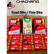 CHAOYANG 700 Bicycle Butyl Inner Tube 700x23/25/28/32 Fixie Road Bike Tiub Basikal 48mm 60mm 80mm Bi