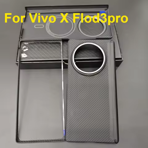 Magnetic Case for Vivo X Flod 3Pro Carbon Fiber Case Aramid Fiber Shockproof Ultra-Thin Lightweight 